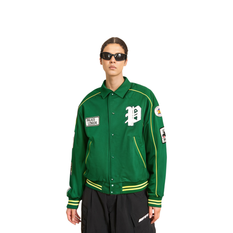 Purchase PALACE SS22 补丁纯棉飞行夹克 绿色男女长袖外套 P22JK212