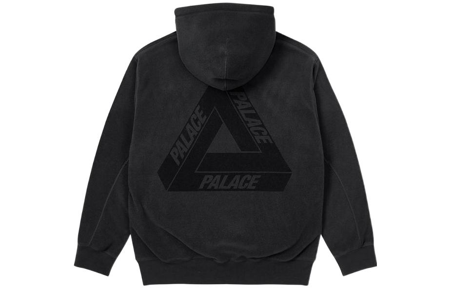 Palace SS22 Polartec Lazer Hood Black Fleece Pullover Hoodie Black P21CS215