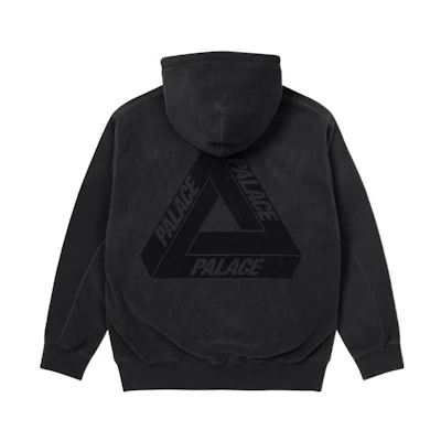 Palace SS22 Polartec Lazer Hood Black Fleece Pullover Hoodie Black P21CS215