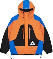 PALACE SS22 Powder Jacket Orange/Black/Blue Colorblock Windbreaker Unisex. P21JK039 PALACE SS22 Powder Jacket Orange/Black/Blue Colorblock Windbreaker Unisex. P21JK039