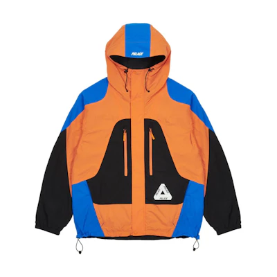 PALACE SS22 Powder Jacket Orange/Black/Blue Colorblock Windbreaker Unisex. P21JK039