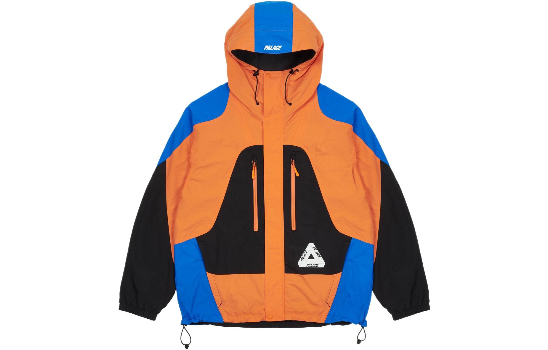 Order PALACE SS22 パウダージャケット オレンジ/ブラック/ブルー 配色 ウインドブレーカー ユニセックス. P21JK039