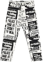 PALACE SS22 Tabloid Printed Straight Denim Jeans Black Men’s Letter Pattern. P23T013 PALACE SS22 Tabloid Printed Straight Denim Jeans Black Men’s Letter Pattern. P23T013
