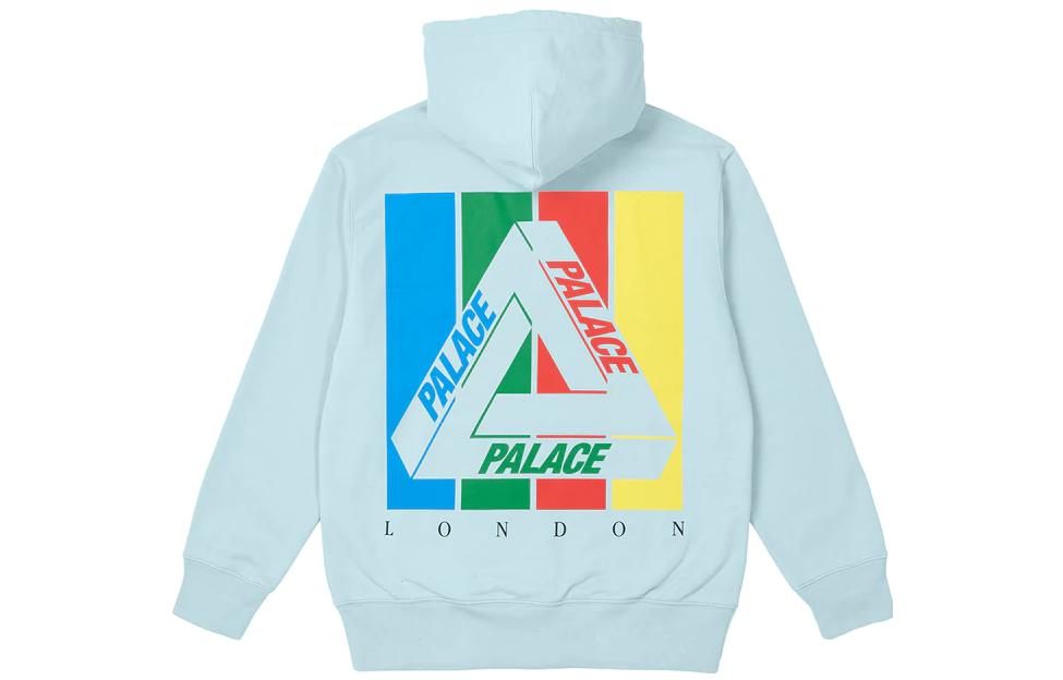Palace SS22 Tri-Emb Hoodie Blue Unisex Triangle Logo Pullover P22HD108