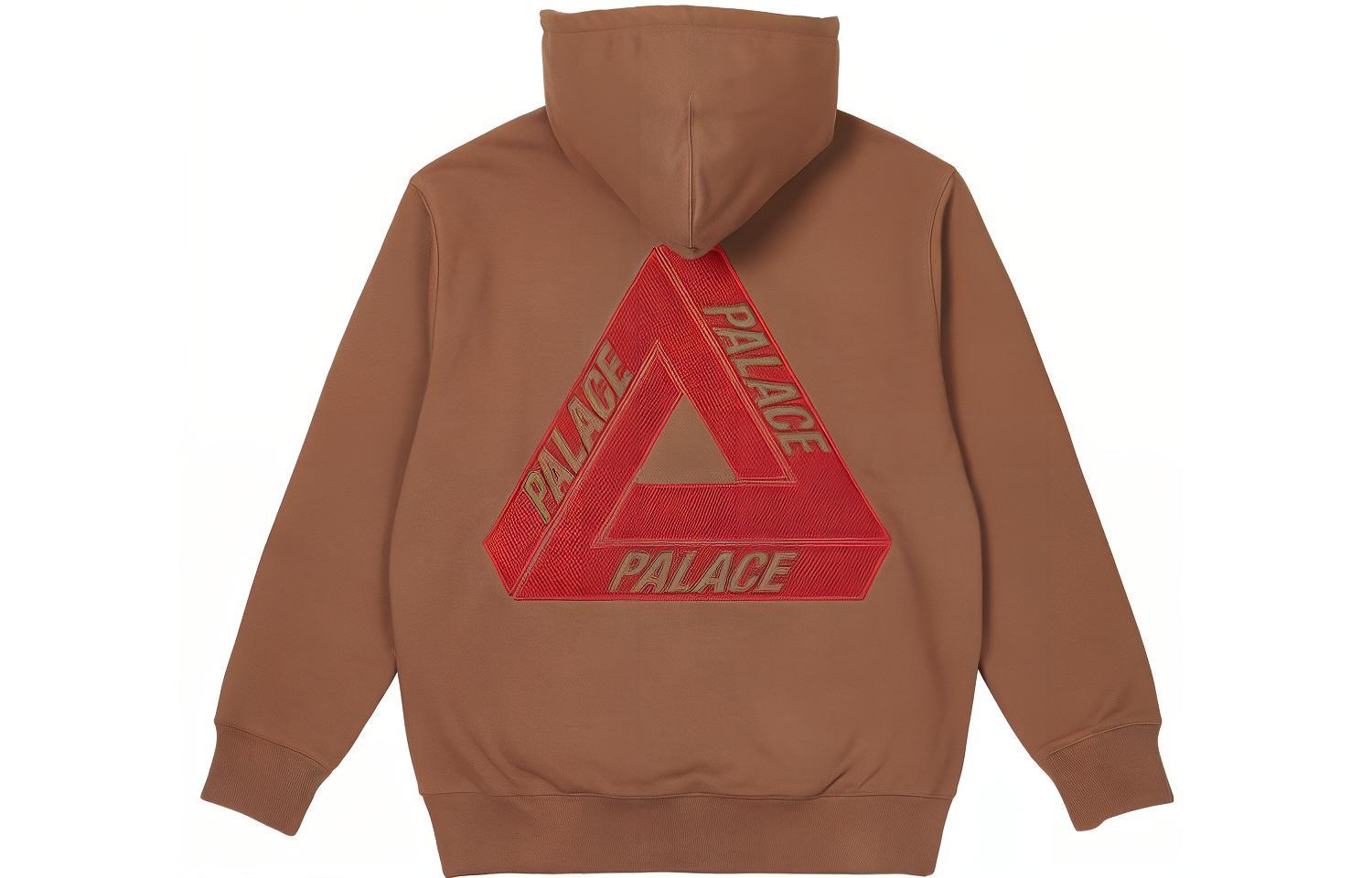 Order Palace SS22 Tri-Mesh Hoodie Tan Logo Unisex Pullover Sweatshirt Brown P21CS147