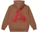 Order Palace SS22 Tri-Mesh Hoodie Tan Logo Unisex Pullover Sweatshirt Brown P21CS147