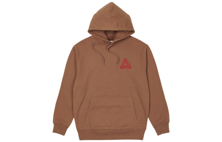 Lookbook Palace SS22 Tri-Mesh Hoodie Tan Logo Unisex Pullover Sweatshirt Brown P21CS147