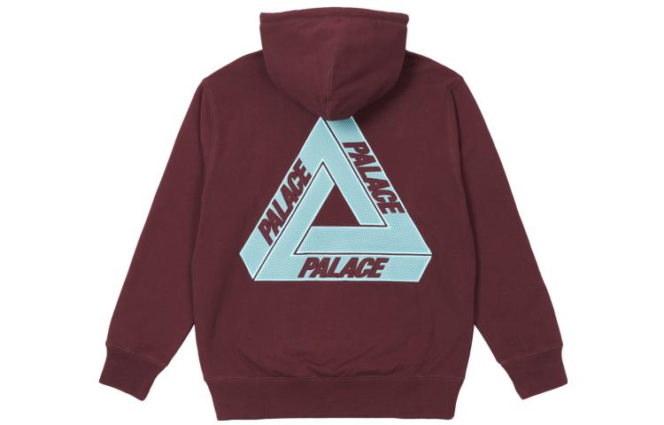 Palace SS22 Tri-Mesh Logo Print Hoodie Unisex Maroon PLA-SS22-269