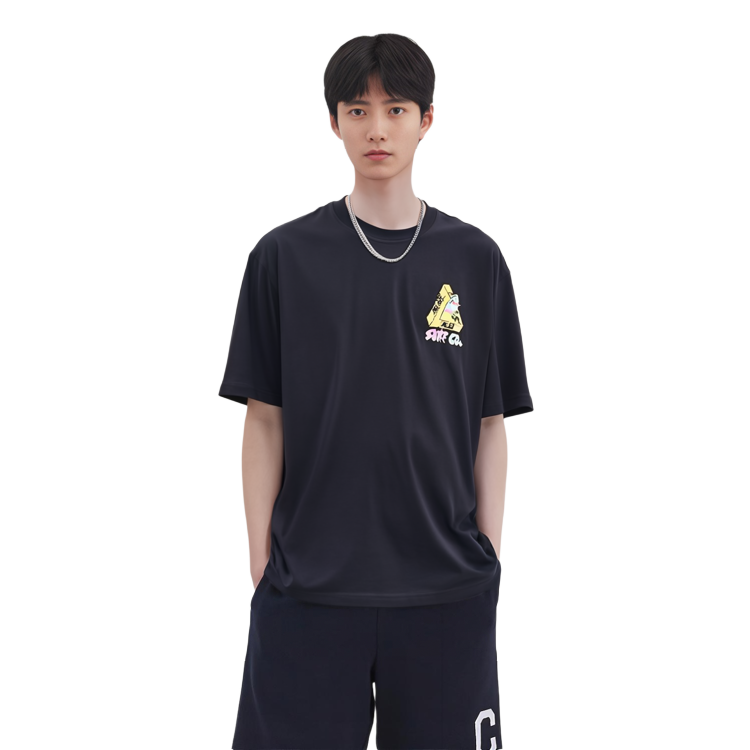 Purchase PALACE SS22 Tri-Surf Co Black T-Shirt Gradient Logo Unisex Surf Style Tee. P22TS159