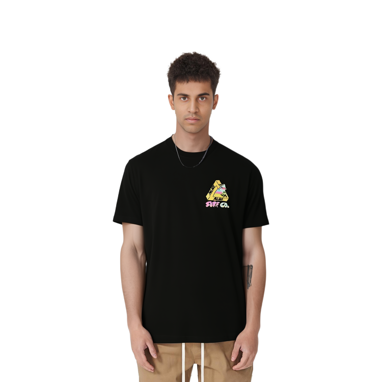 Sizing PALACE SS22 Tri-Surf Co Black T-Shirt Gradient Logo Unisex Surf Style Tee. P22TS159