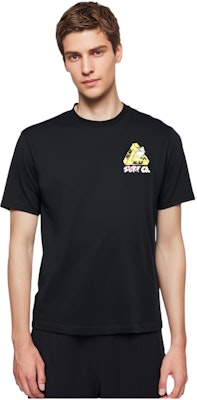 PALACE SS22 Tri-Surf Co Black T-Shirt Gradient Logo Unisex Surf Style Tee. P22TS159 Cheap PALACE SS22 Tri-Surf Co Black T-Shirt Gradient Logo Unisex Surf Style Tee. P22TS159