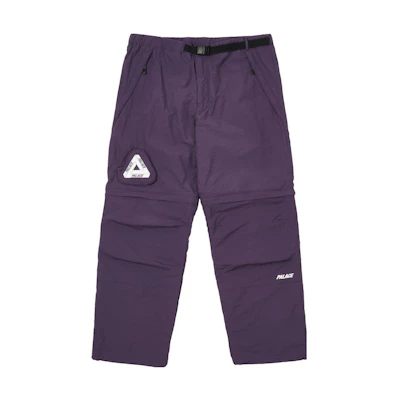 PALACE SS22 Zip Off Bottoms Purple Logo Casual Pants Men’s Purple Multi-Pocket. P22JG045