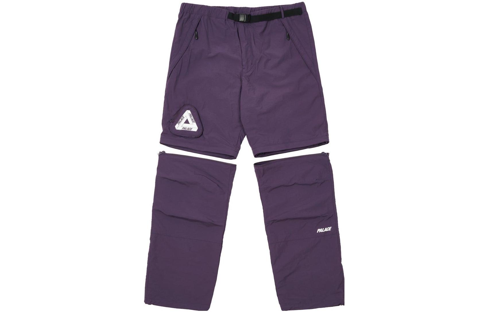 Shop PALACE SS22 Zip Off Bottoms Purple Logo Casual Pants Men’s Purple Multi-Pocket. P22JG045