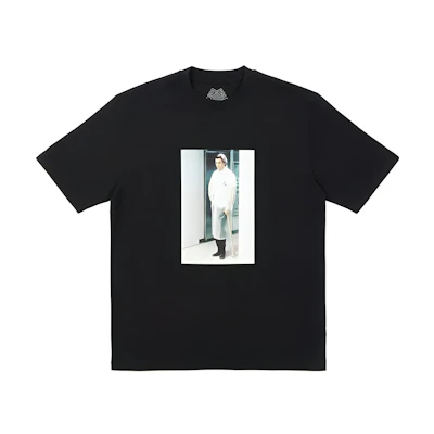 PALACE SS23 American Psycho Black Graphic T-shirt Unisex Crewneck Short Sleeve. P24TS031