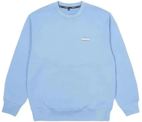 Palace SS23 Basic A Crew Flexy Blue Unisex Sweatshirt Light Blue PLC23W10018 Buy Palace SS23 Basic A Crew Flexy Blue Unisex Sweatshirt Light Blue PLC23W10018