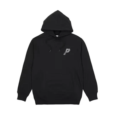 PALACE SS23 Black Snakeskin Logo Hoodie Unisex - Relaxed Fit. P22CS174