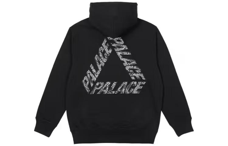 Lookbook PALACE SS23 Hoodie Logo Kulit Ular Hitam Uniseks - Potongan Santai. P22CS174