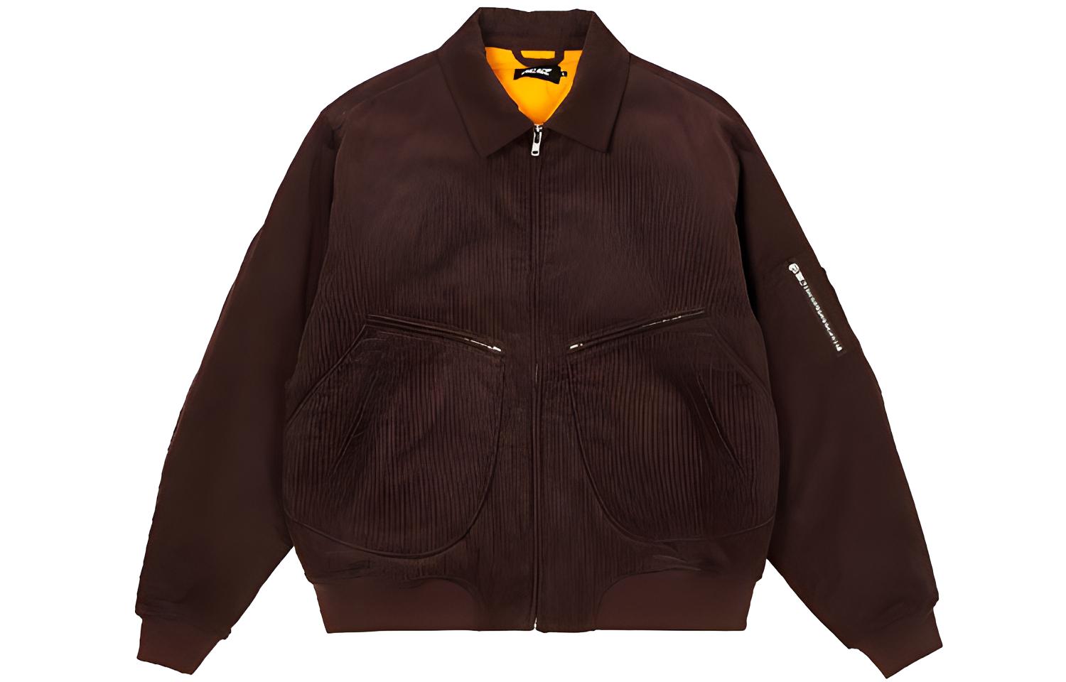 PALACE SS23 Cord Ma-1 Brown Workwear Jacket  Maroon P23JK004