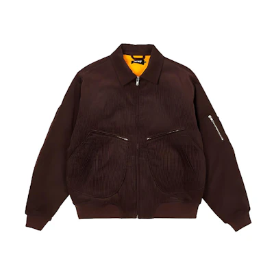 PALACE SS23 Cord Ma-1 Brown Workwear Jacket Maroon P23JK004