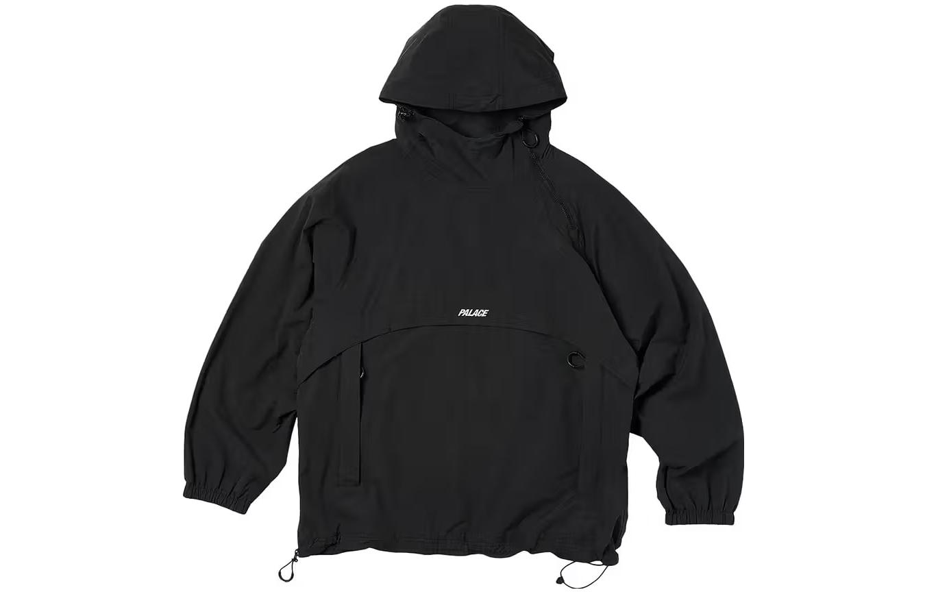 Order PALACE SS23 Double Zip Adjustable Hem Hooded Jacket Black Unisex P23JK012