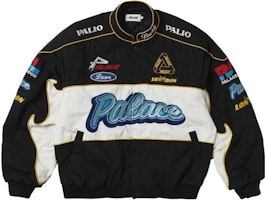 PALACE SS23 Fast Cotton Logo Print Biker Bomber Jacket Long Sleeve Unisex Black. P24JK010 PALACE SS23 Fast Cotton Logo Print Biker Bomber Jacket Long Sleeve Unisex Black. P24JK010