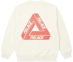 PALACE SS23 Fleece Tri-Ferg Crewneck Sweatshirt Unisex Off-White. P24CS064 PALACE SS23 Fleece Tri-Ferg Crewneck Sweatshirt Unisex Off-White. P24CS064