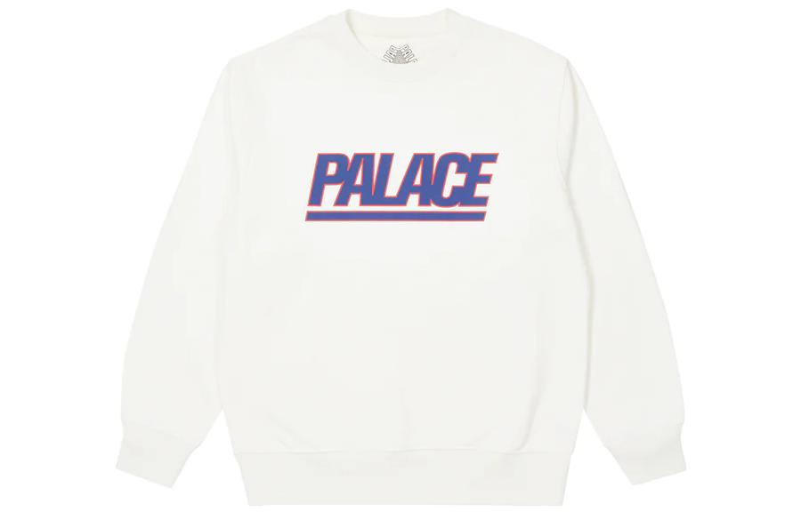 Palace SS23 Gigantic Crew White Logo Sweatshirt Unisex - White P23CW056