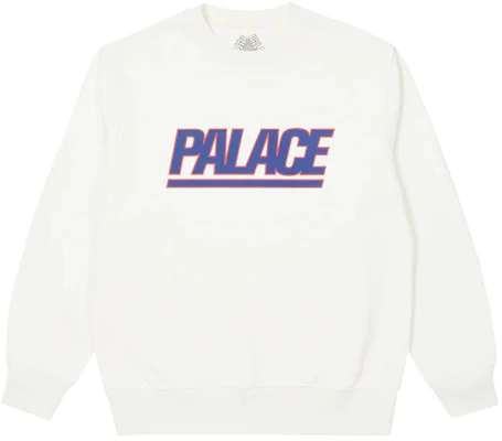 Palace SS23 巨型白標徽章男女款白色圓領衫 P23CW056 Buy Palace SS23 巨型白標徽章男女款白色圓領衫 P23CW056