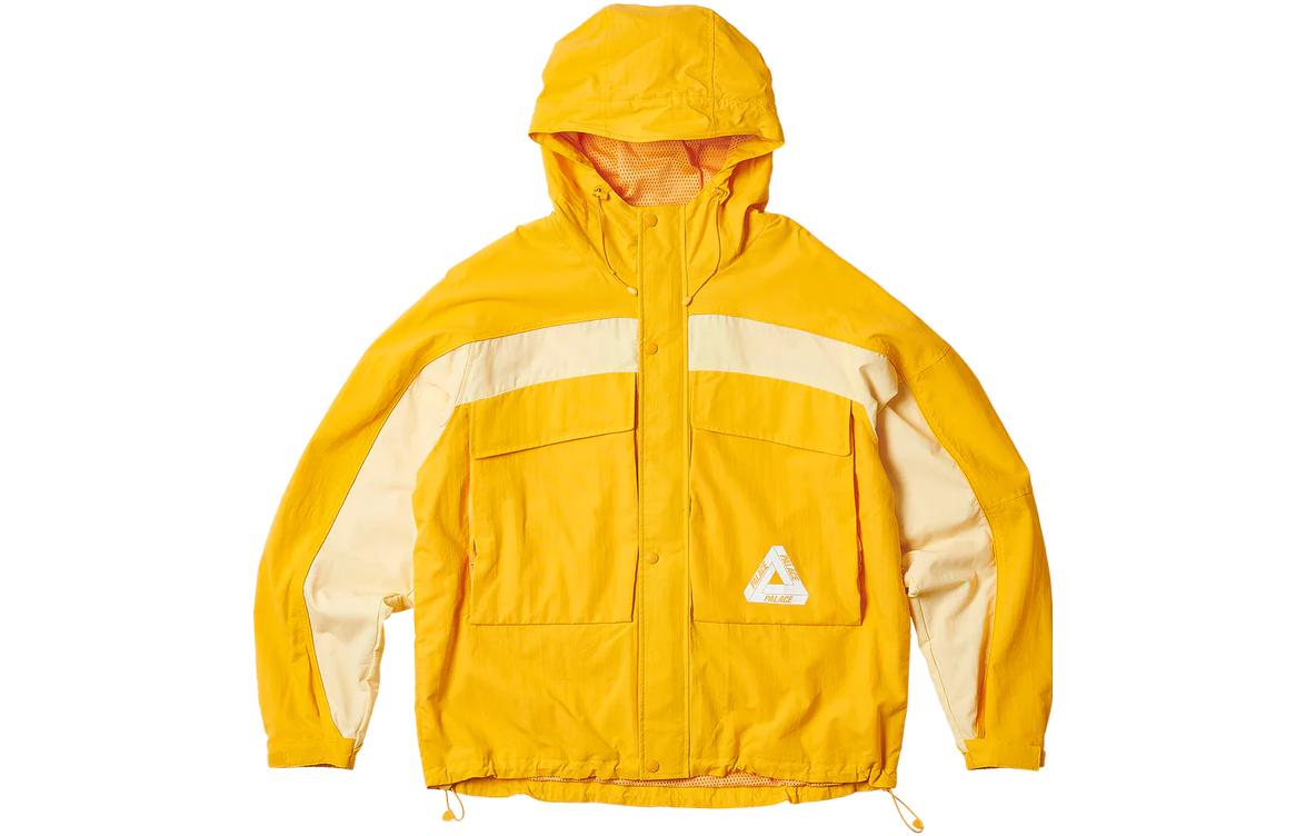 PALACE SS23 Gone Fishing Yellow Logo Print Hooded Jacket男女同款 P24JK034