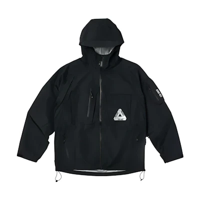 PALACE SS23 GORE-TEX Cargo Jacket Black Waterproof Outdoor Unisex Shell Jacket. PLC23002