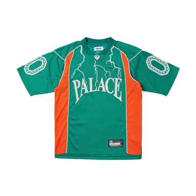 PALACE SS23 HESH Athletic Turquoise V-Neck Jersey Tee Unisex Green Football Shirt P24ES001