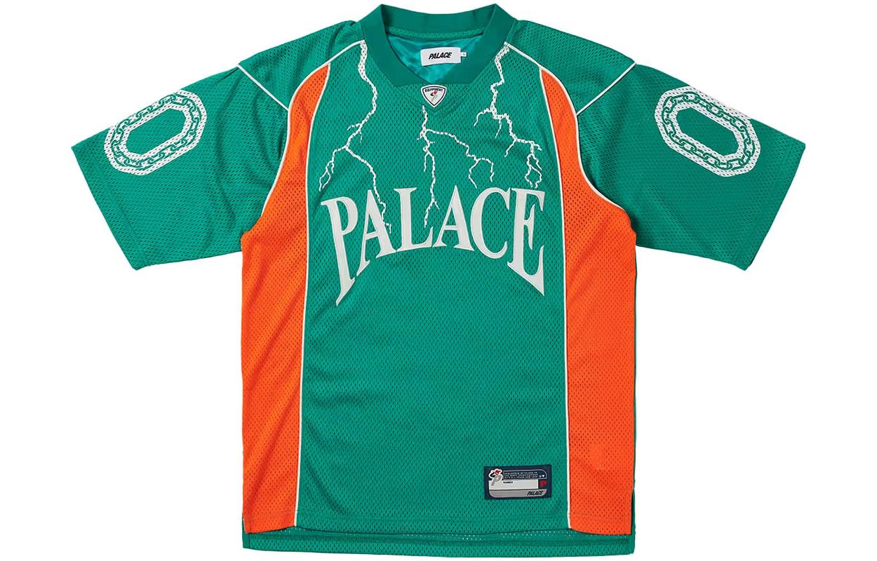 Order PALACE SS23 HESH Camiseta Jersey Turquesa Verde Fútbol Unisex Cuello V Atlética P24ES001