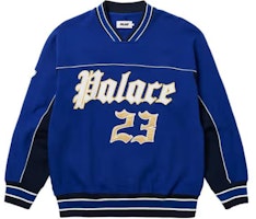 PALACE SS23 Logo Embroidered Loose Pullover Sweatshirt Navy Unisex. P24CS084 PALACE SS23 Logo Embroidered Loose Pullover Sweatshirt Navy Unisex. P24CS084