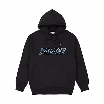 PALACE SS23 Panther Hoodie Black Tiger Logo Print Unisex Sweatshirt. P24CS073