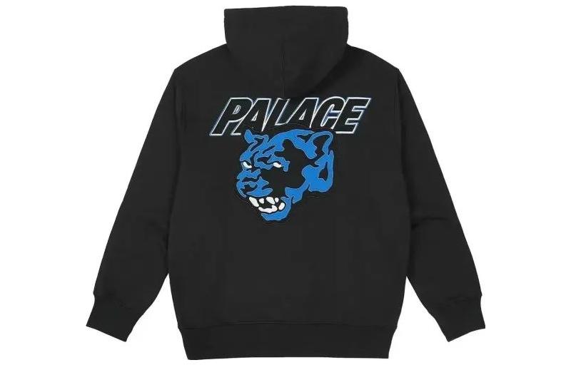 PALACE SS23 Panther Hoodie Black Tiger Logo Print Unisex Sweatshirt. P24CS073 圖 3