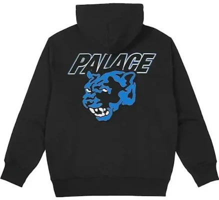 PALACE SS23 黑色虎頭標誌美洲豹連帽衫 男女款衛衣 P24CS073 Lookbook PALACE SS23 黑色虎頭標誌美洲豹連帽衫 男女款衛衣 P24CS073