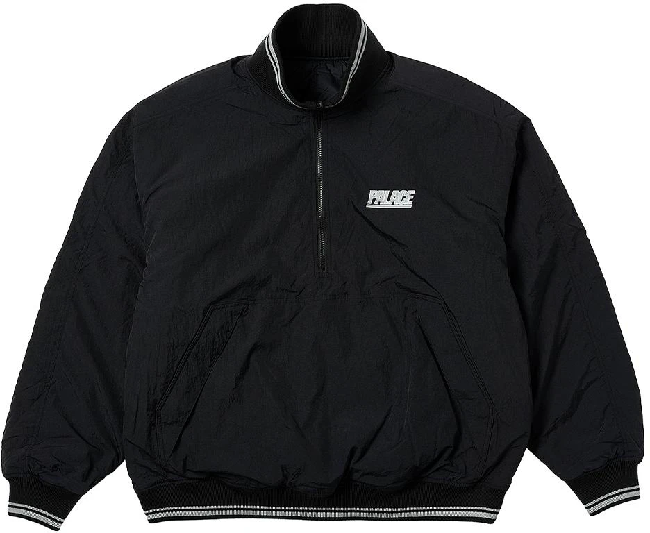 palace-ss-23-reversible-quilted-sports-bomber-jacket-black-unisex-half-zip-p23-jk-101