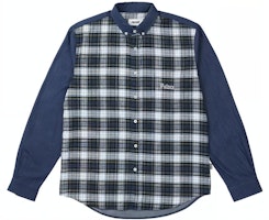 PALACE SS23 Spring Collection Plaid Long Sleeve Shirt Unisex Navy Blue. PLC23005 PALACE SS23 Spring Collection Plaid Long Sleeve Shirt Unisex Navy Blue. PLC23005