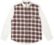 Buy PALACE SS23 봄 체크 배색 칼라 긴팔 셔츠 오프화이트 유니섹스 PLC23006