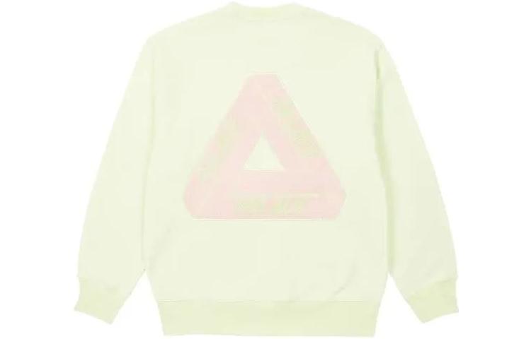 PALACE SS23 Spring Summer Fleece Tri-Ferg Crewneck Sweatshirt Light Yellow Unisex PLC23028