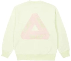 PALACE SS23 Spring Summer Fleece Tri-Ferg Crewneck Sweatshirt Light Yellow Unisex PLC23028 PALACE SS23 Spring Summer Fleece Tri-Ferg Crewneck Sweatshirt Light Yellow Unisex PLC23028