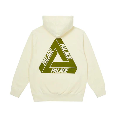 PALACE SS23 Spring Summer Reacto Tri-Ferg Yellow Logo Hoodie Unisex Off-White. P24CS077