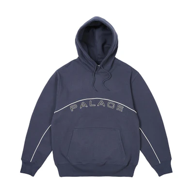 PALACE SS24 ARC Logo Print Pullover Hoodie Navy Unisex. P26CS014