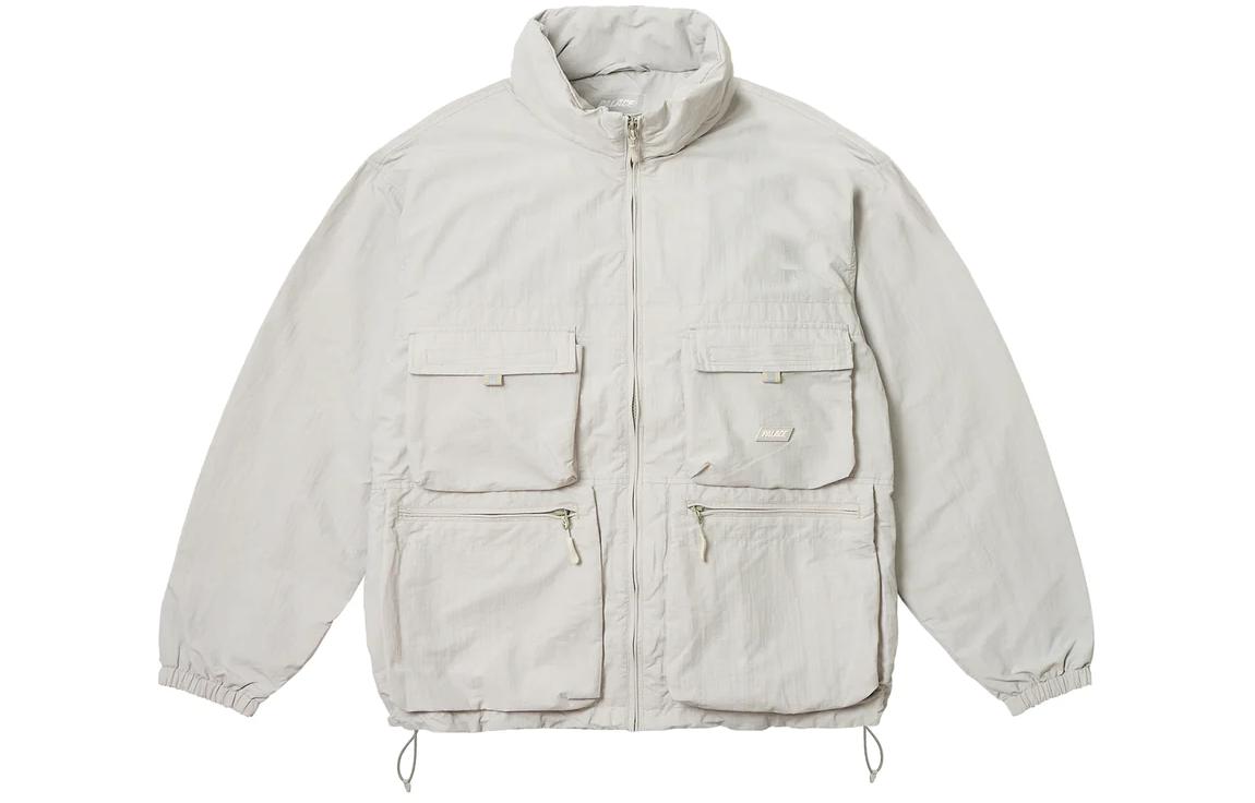 PALACE SS24 Bare Levels Arctic Grey Multi-Pocket Drawstring Jacket Unisex. P26JK015