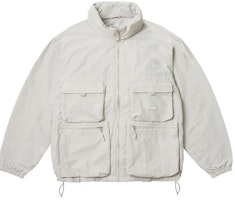 PALACE SS24 Bare Levels Arctic Grey Multi-Pocket Drawstring Jacket Unisex. P26JK015 PALACE SS24 Bare Levels Arctic Grey Multi-Pocket Drawstring Jacket Unisex. P26JK015