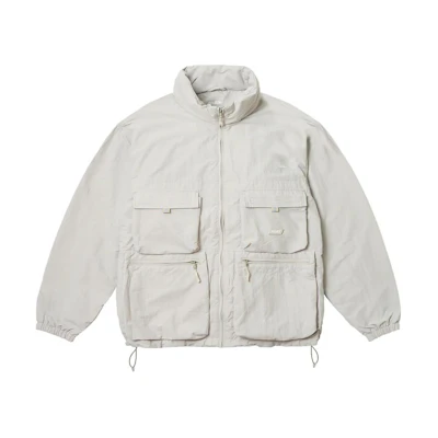PALACE SS24 Bare Levels Arctic Grey Multi-Pocket Drawstring Jacket Unisex. P26JK015