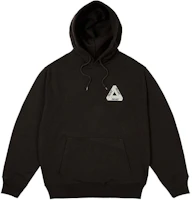 Lookbook PALACE SS24 Bit Grippy Tri-Ferg 黑色連帽衫 男女前袋長袖外套 P26CS056