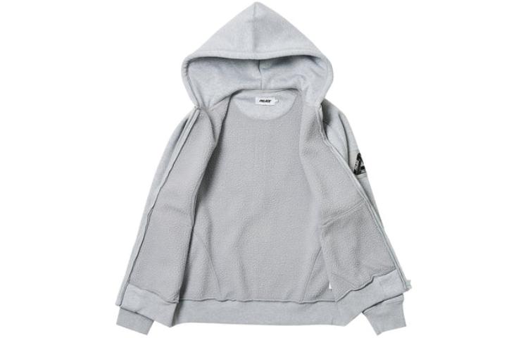 Palace SS24 Bonded Sherpa Zip Hoodie Grey Marl Unisex Casual Zip-Up Hoodie Grey P26CS016 圖 4