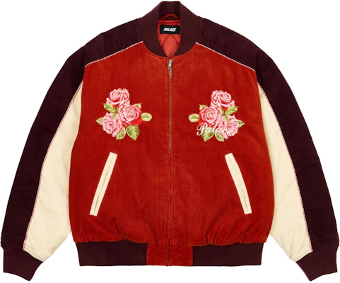 Palace SS24猫眼飞行员夹克红色花卉刺绣男女同款外套 P26JK055 Buy Palace SS24猫眼飞行员夹克红色花卉刺绣男女同款外套 P26JK055