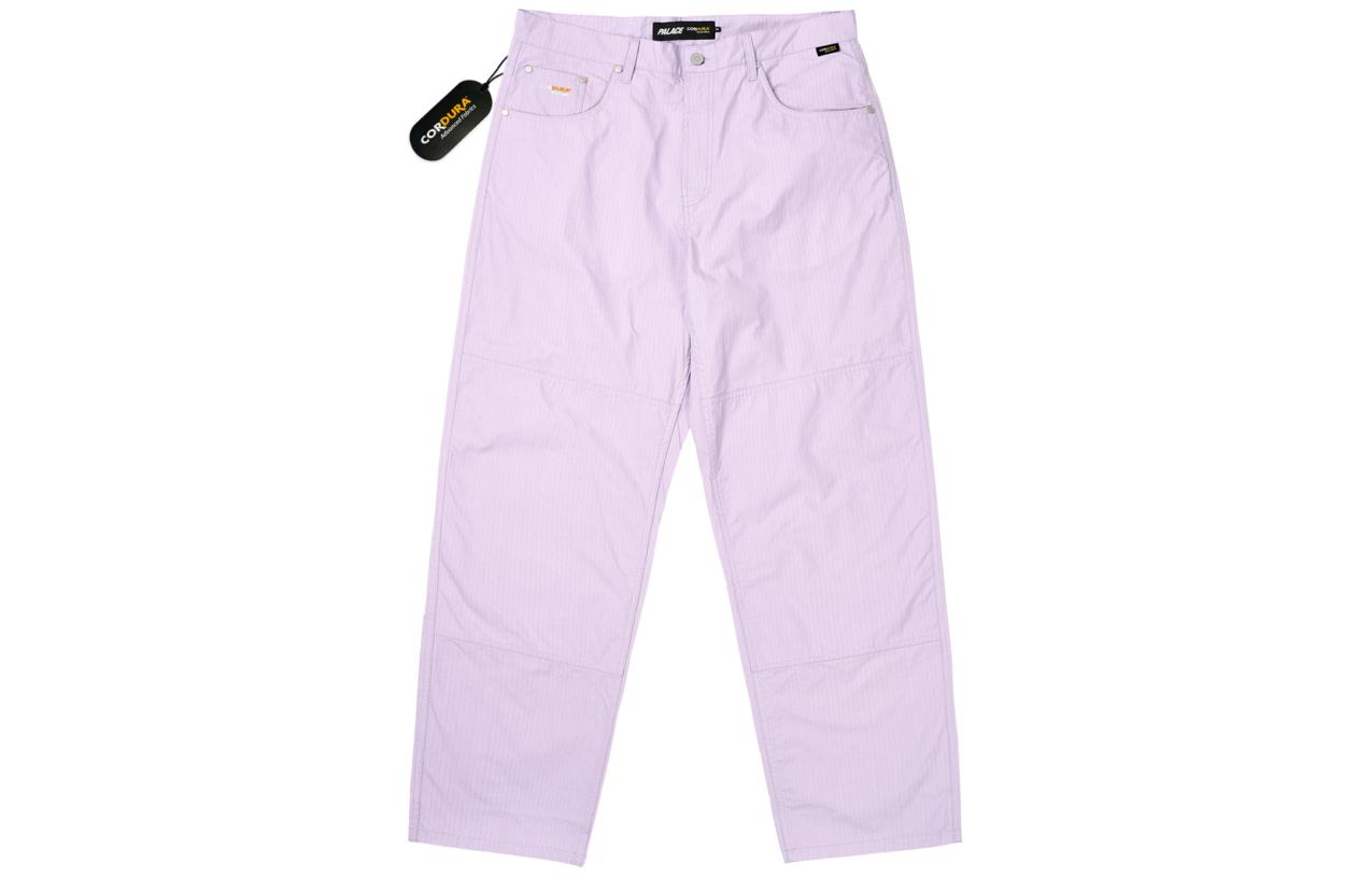 PALACE SS24 Cordura NYCO RS Purple Straight-Leg Pants Unisex Casual. P26T004
